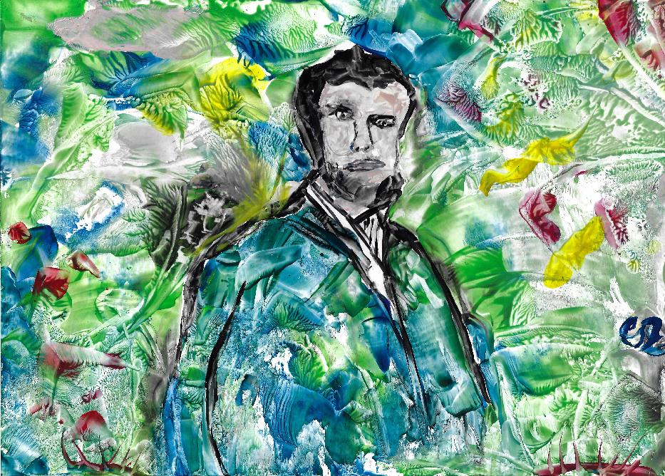 Portrait de Jules de Vorys en peinture � la cire par Catherine R�ault-Crosnier.