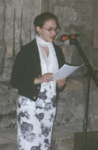 Claire CROSNIER au "Mur de poésie de Tours" 2000