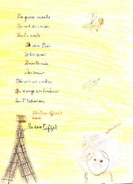 Poème LA MOUCHE de Charlotte GASSOT, exposé au Mur de poésie de Tours 2001.