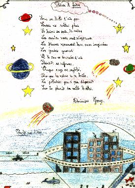 Poème RÊVER LE FUTUR de Dominique GEORGE, exposé au Mur de poésie de Tours 2001.
