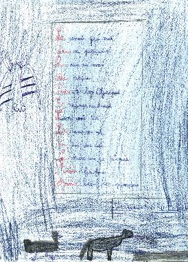 Poème LE RENARD d'Olivier GEORGE, exposé au Mur de poésie de Tours 2001.