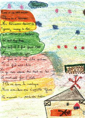 Poème RÊVER ESVRES de Jenny LEMAIRE, exposé au Mur de poésie de Tours 2001.