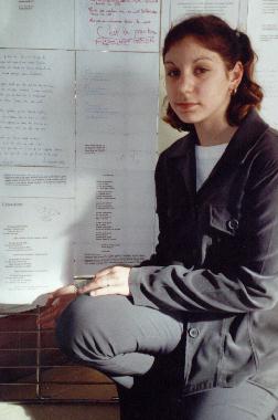 Vanessa RAT au Mur de poésie de Tours 2001.