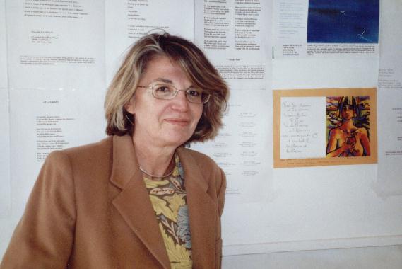 Olga TKACHENKO au Mur de poésie de Tours 2001.