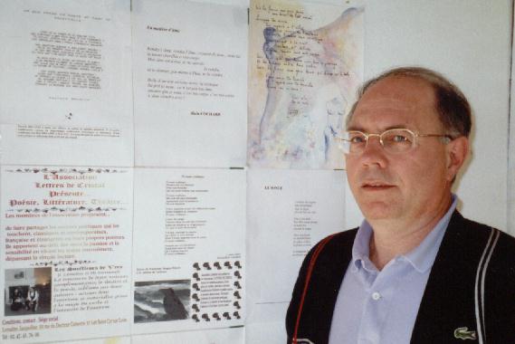Alain COCHARD au Mur de poésie de Tours 2001.