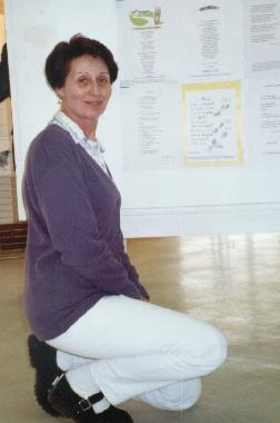 Françoise RIBERA au Mur de poésie de Tours 2001.