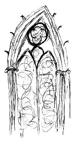 Dessin illustrant le pome LA GATIENNE de Madame Robert AMIARD.