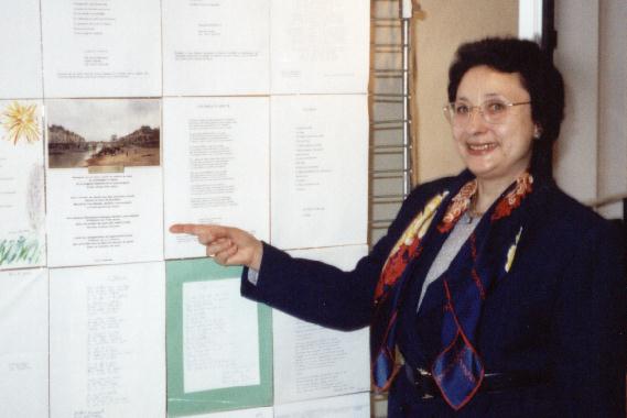 Éliane DEMICHEL au Mur de poésie de Tours 2001.