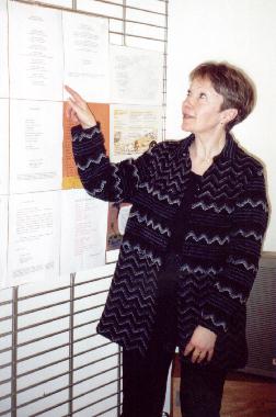 Muriel RENAUDEAU au Mur de posie de Tours 2001.