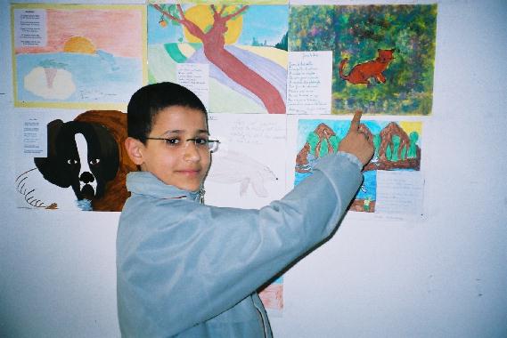 Alameen LAYAS au "Mur de poésie de Tours" 2002.