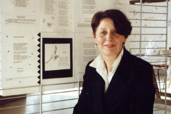 Françoise RIBERA au "Mur de poésie de Tours" 2002.