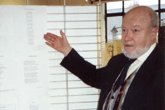 Jean-Jacques ARVERS au"Mur de poésie de Tours" 2002.