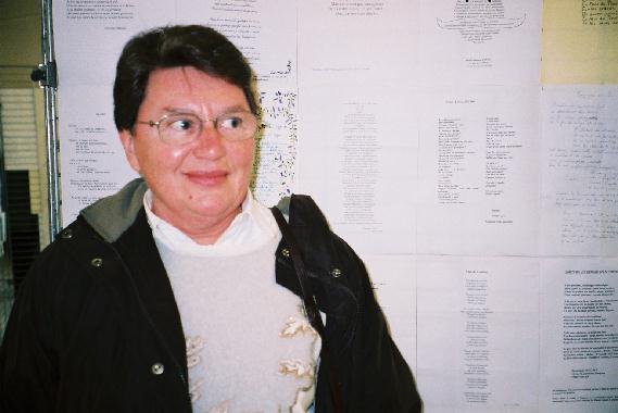 Solande FILLON au "Mur de poésie de Tours" 2002.