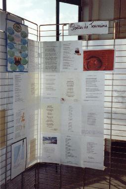 Panneau n 2 des potes de Touraine, expos au "Mur de posie de Tours" 2002.
