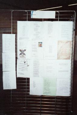 Panneau n 4 des potes de Touraine, expos au "Mur de posie de Tours" 2002.