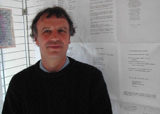 Joël CORMIER au Mur de poésie de Tours 2003.