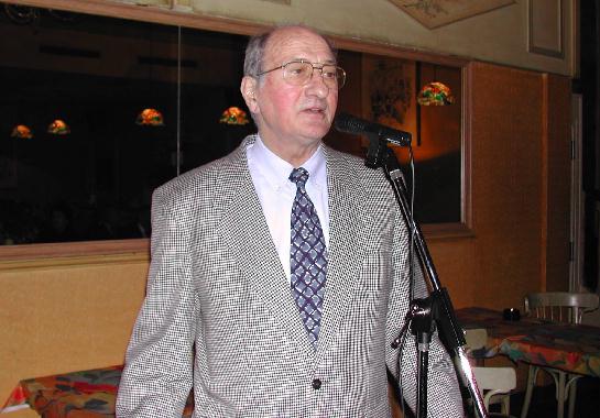 Georges FRANÇOIS au "Banquet de la poésie", le 16 mars 2003, à Tours.