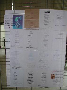 Panneau n 4 des potes de Touraine expos au "Mur de posie de Tours" 2003.
