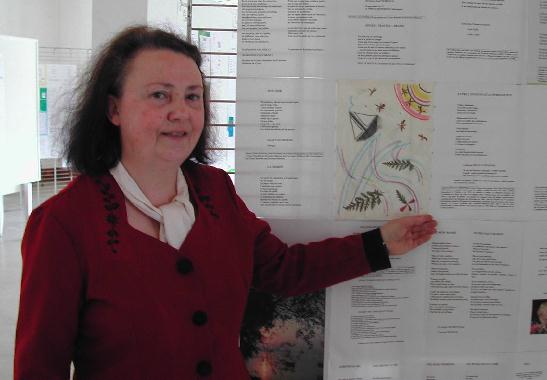Catherine RÉAULT-CROSNIER au Mur de poésie de Tours 2003.