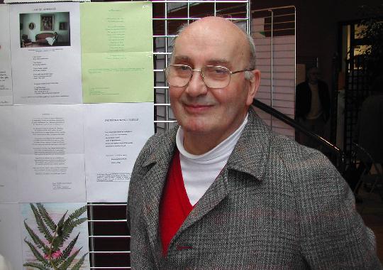 Rgis MIANNAY, prsident de l'association des Amis de Maurice Rollinat, au Mur de posie de Tours 2004.
