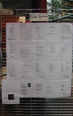 Panneau n° 1 des poètes français exposés au Mur de poésie de Tours 2004.