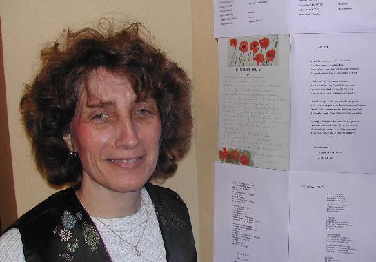Manuela CABALLEROS au Mur de poésie de Tours 2004.