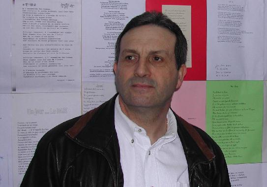 Jacques PIRONNEAU au Mur de poésie de Tours 2004.