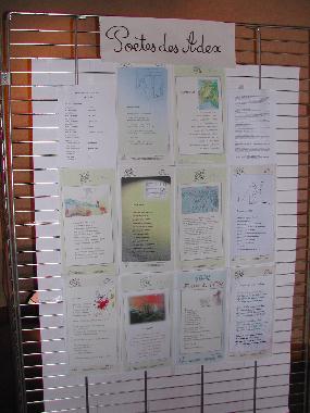 Panneau n°1 des poètes des ADEX, exposé au Mur de poésie de Tours 2005.