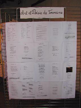 Panneau n° 1 des membres de l'association Art et Poésie de Touraine exposé au Mur de poésie de Tours 2005.