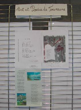 Panneau n° 3 des membres de l'association Art et Poésie de Touraine exposé au Mur de poésie de Tours 2005.