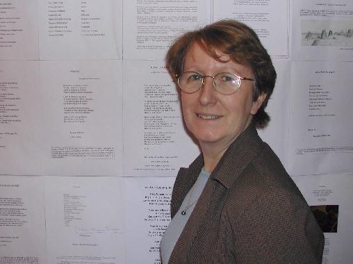 Patricia CHAUVIN-GLONNEAU au Mur de poésie de Tours 2005.