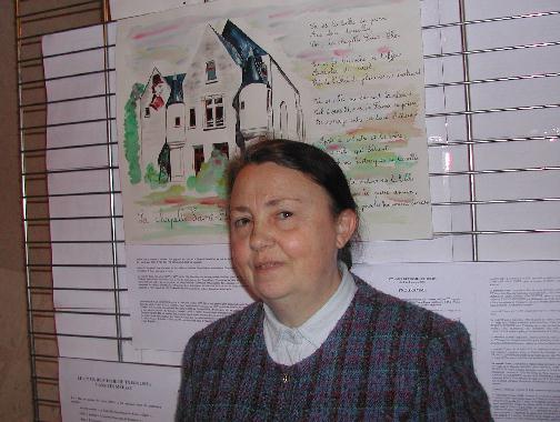 Catherine RÉAULT-CROSNIER au Mur de poésie de Tours 2005.
