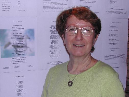 Patricia CHAUVIN-GLONNEAU au Mur de poésie de Tours 2006.