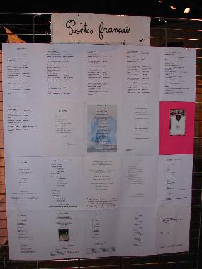 Panneau n° 1 des poètes français, exposé au Mur de poésie de Tours 2006.