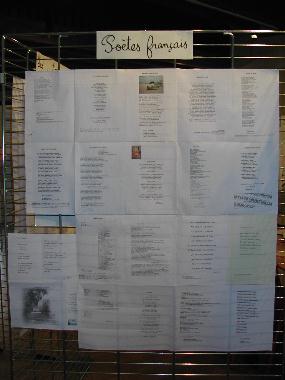 Panneau n 5 des potes franais, expos au Mur de posie de Tours 2006.