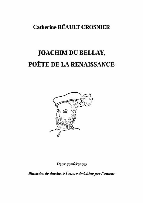Couverture du livre Joachim du Bellay, poète de la Renaissance de Catherine RÉAULT-CROSNIER.