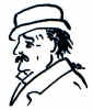 Portrait de Georges COURTELINE, dessiné par Catherine RÉAULT-CROSNIER