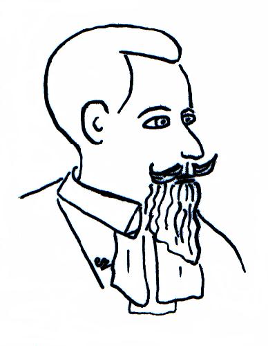 Portrait d'Anatole FRANCE, dessiné par Catherine RÉAULT-CROSNIER