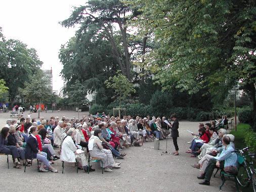 Le public lors de la Rencontre littéraire du 17 août 2007, consacrée à Jean de La Fontaine.