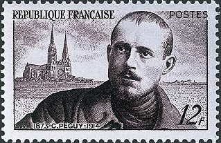 Timbre sur Charles Péguy émis par la Poste française en 1950