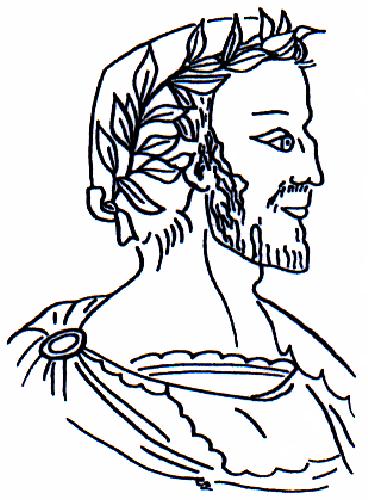 Portrait de RONSARD, dessiné par Catherine RÉAULT-CROSNIER